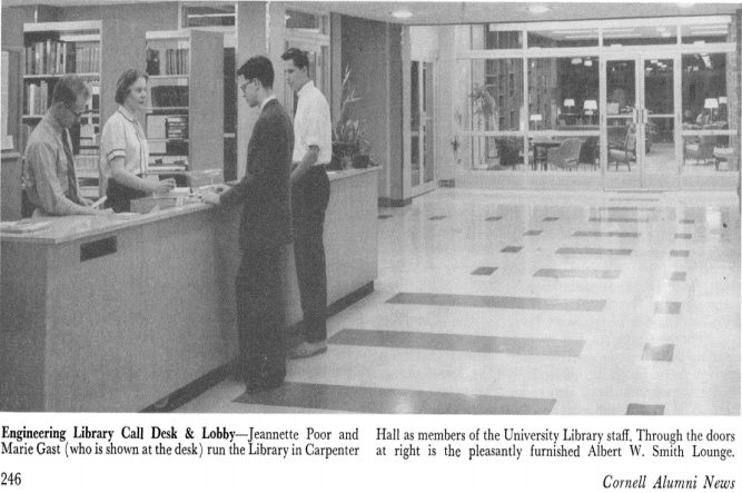 Engineering Library Call Desk, 1957