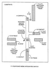 Patent sketch for micromachined rotating integrated switch