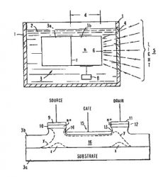 Patent sketch for electrochemically eroding semiconductor device